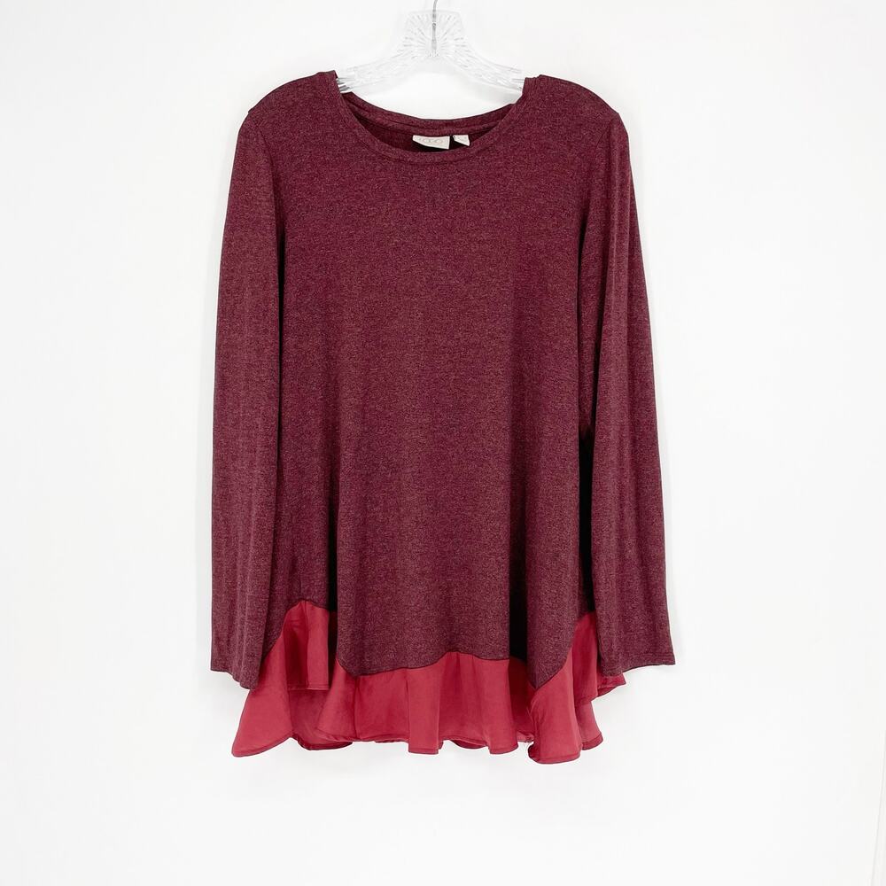 LOGO by Lori Goldstein Long Sleeve Top Size Medium